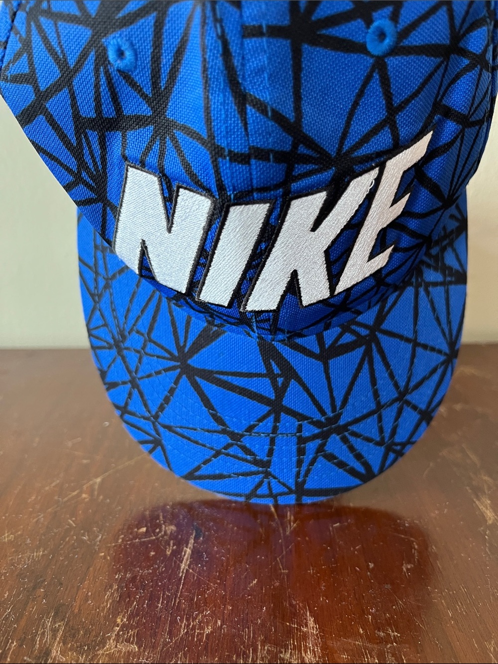 Nike Blue Graphic Five-Panel Cap with White Logo - Picture 7 of 12